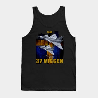 Saab 37 Viggen Swedish Multi Combat Aircraft Tank Top